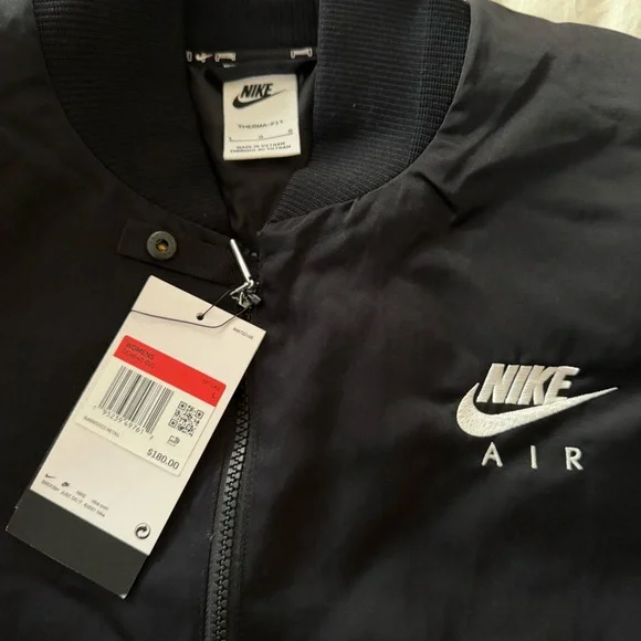 Nike Long Black Bomber Jacket - Picture 2 of 5